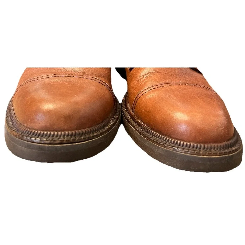 Sebago Handcrafted Oxford Dress Shoes Brown Leather Men's 10D Boat Waterproof